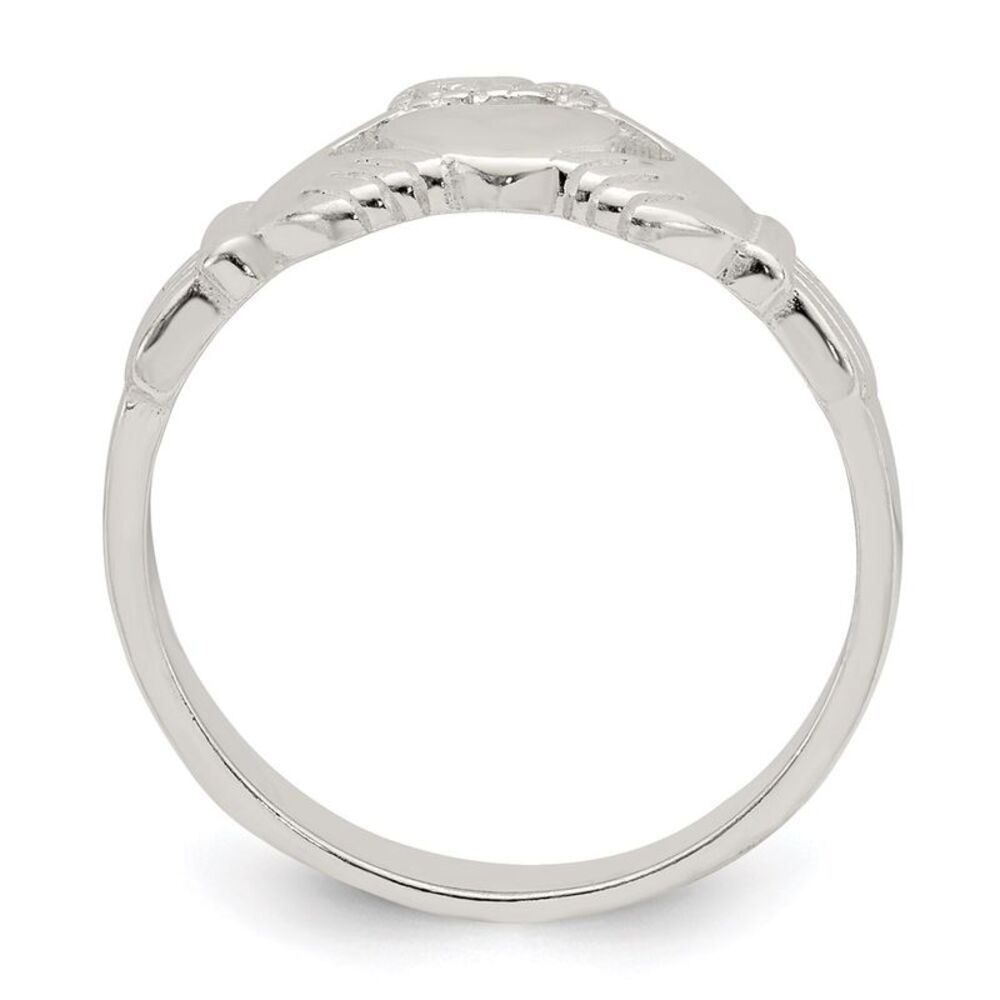 Kazi Luxury Sterling Silver Solid Claddagh Ring - image 2